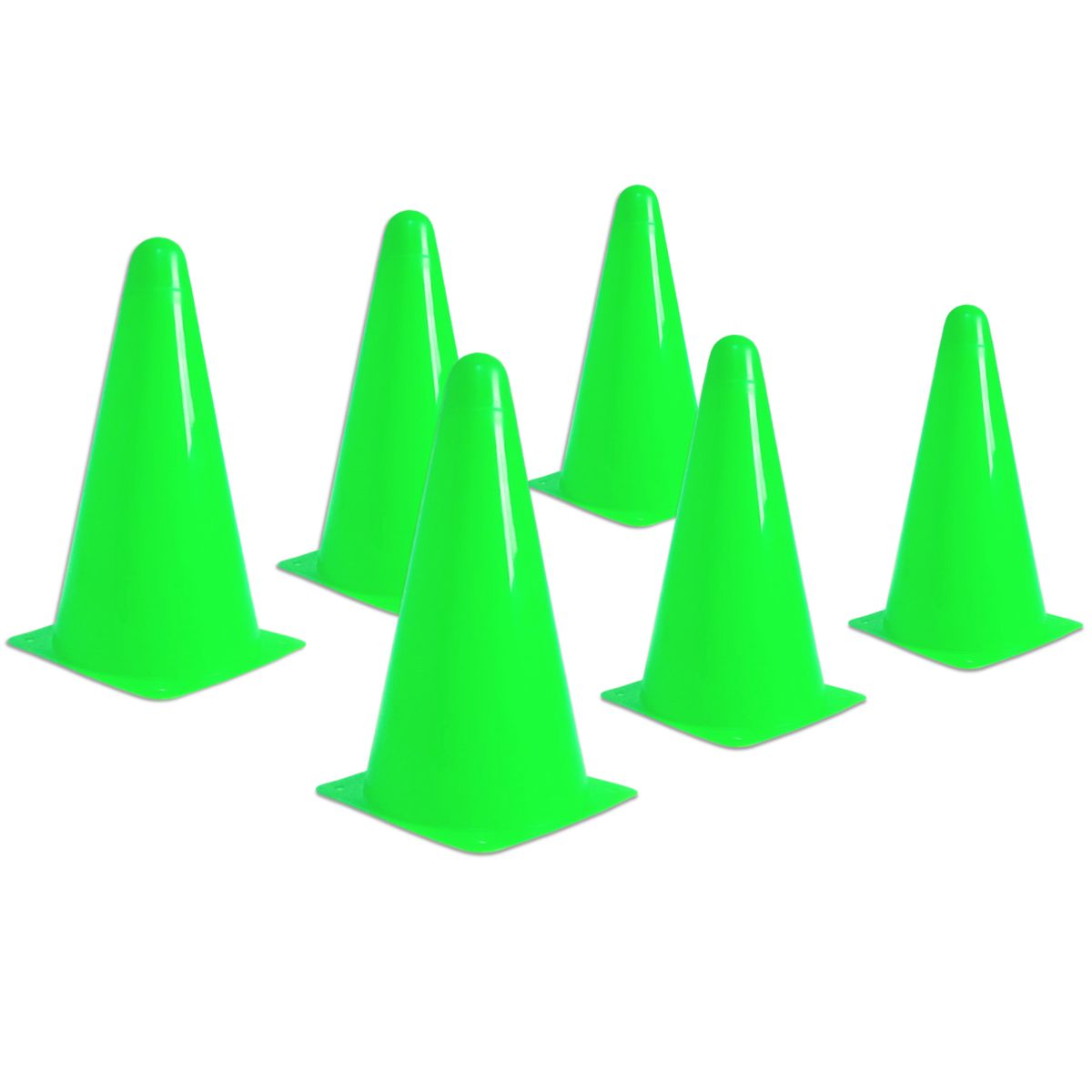 GENERICO - CONOS ENTRENAMIENTO DEPORTIVO DE 25CM VERDE 6 UNIDADES
