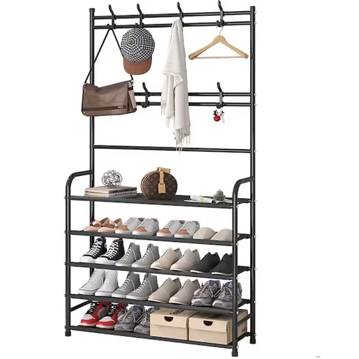 GENERICO - Zapatera armable  niveles multiusos negro