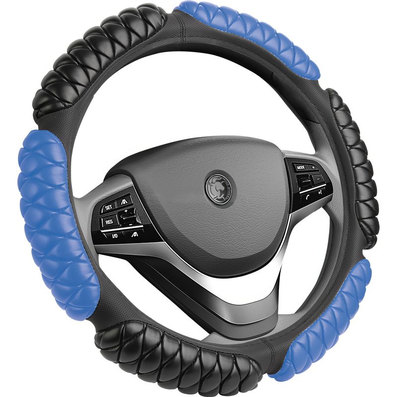 GENERICO - Cubre Volante de Auto Acolchado Ergonomico Azul