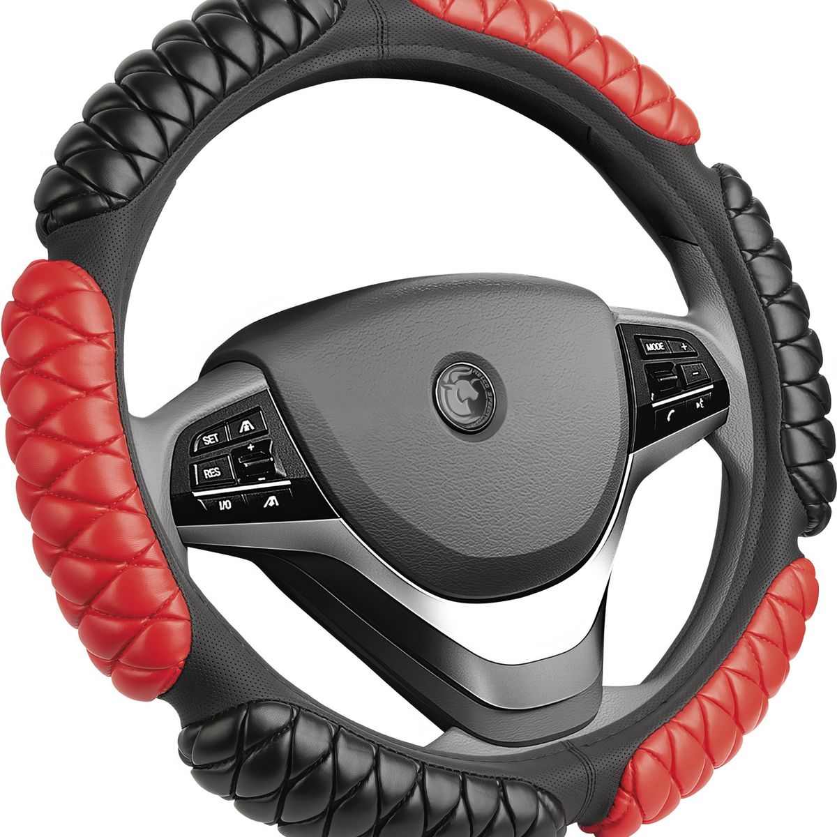 GENERICO - Cubre Volante de Auto Acolchado Ergonomico Rojo