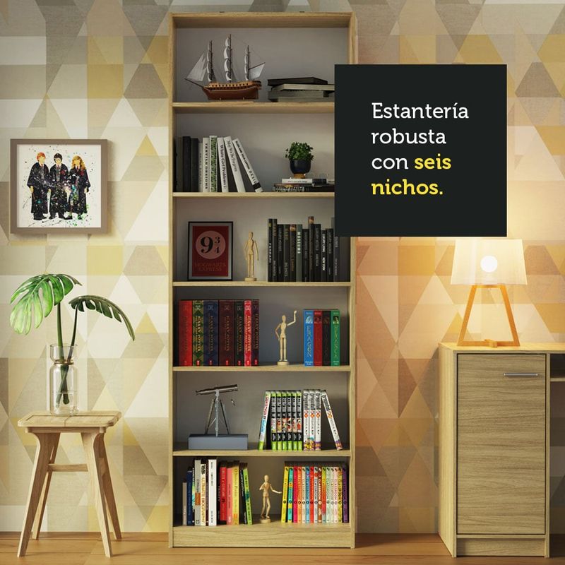 MADESA - Kit con 2 Muebles Estantes Libreros Grandes 204 cm x 71 cm