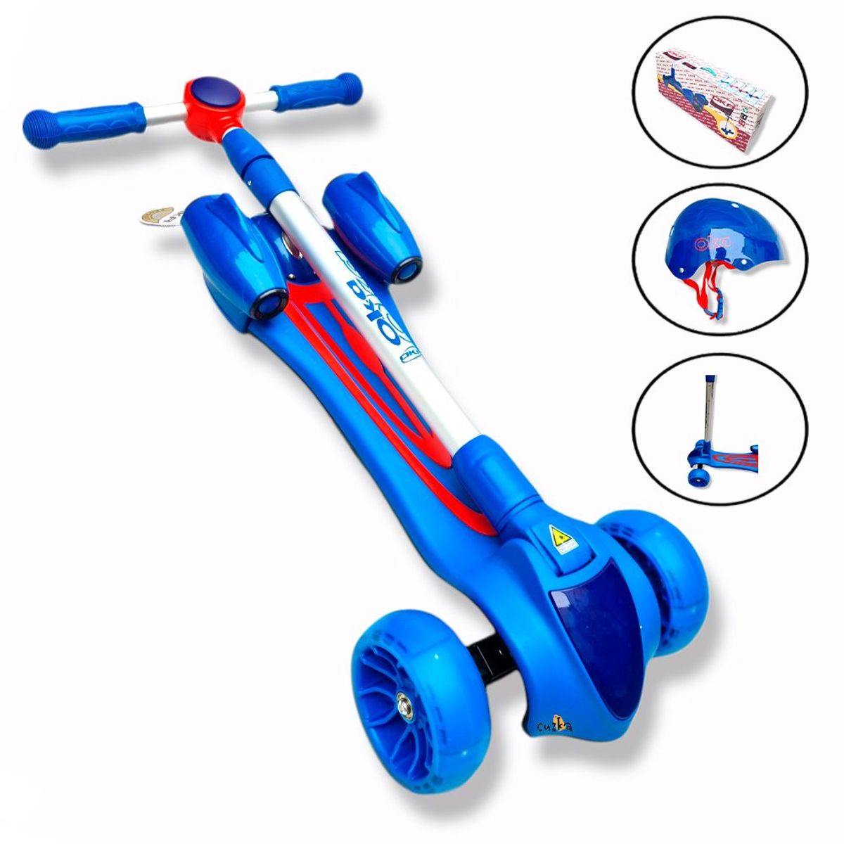 OKA - Scooter Plegable OKA BOTA HUMO AZUL