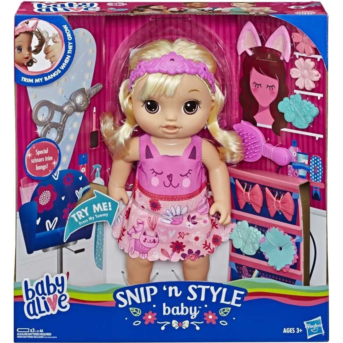 BABY ALIVE - Muñeca Baby Alive Peinados Magicos - Le crece el cabello