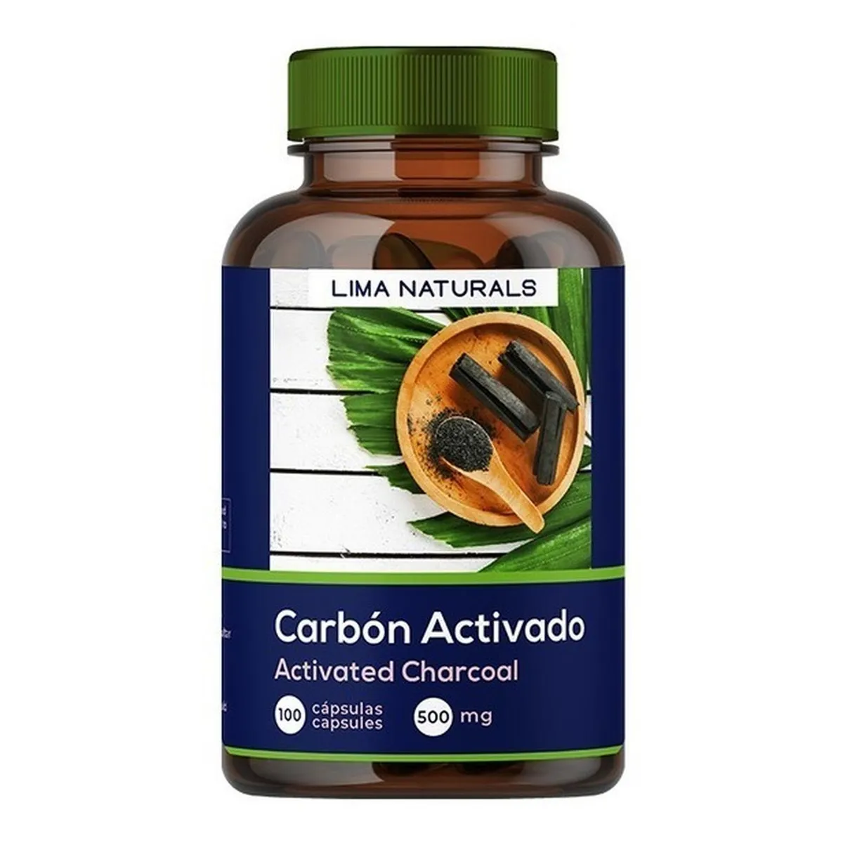LIMA NATURALS - 01 Frasco Carbon Activado Lima Naturals 100 Capsulas