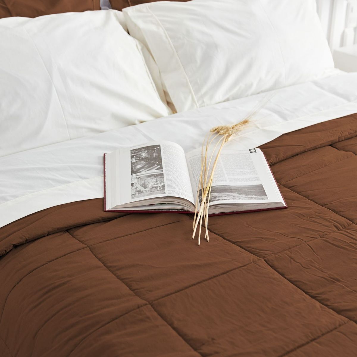 COBITEX HOME - Plumón chocolate hipoalergénico 1.5 plz cobitex 100% algodón.