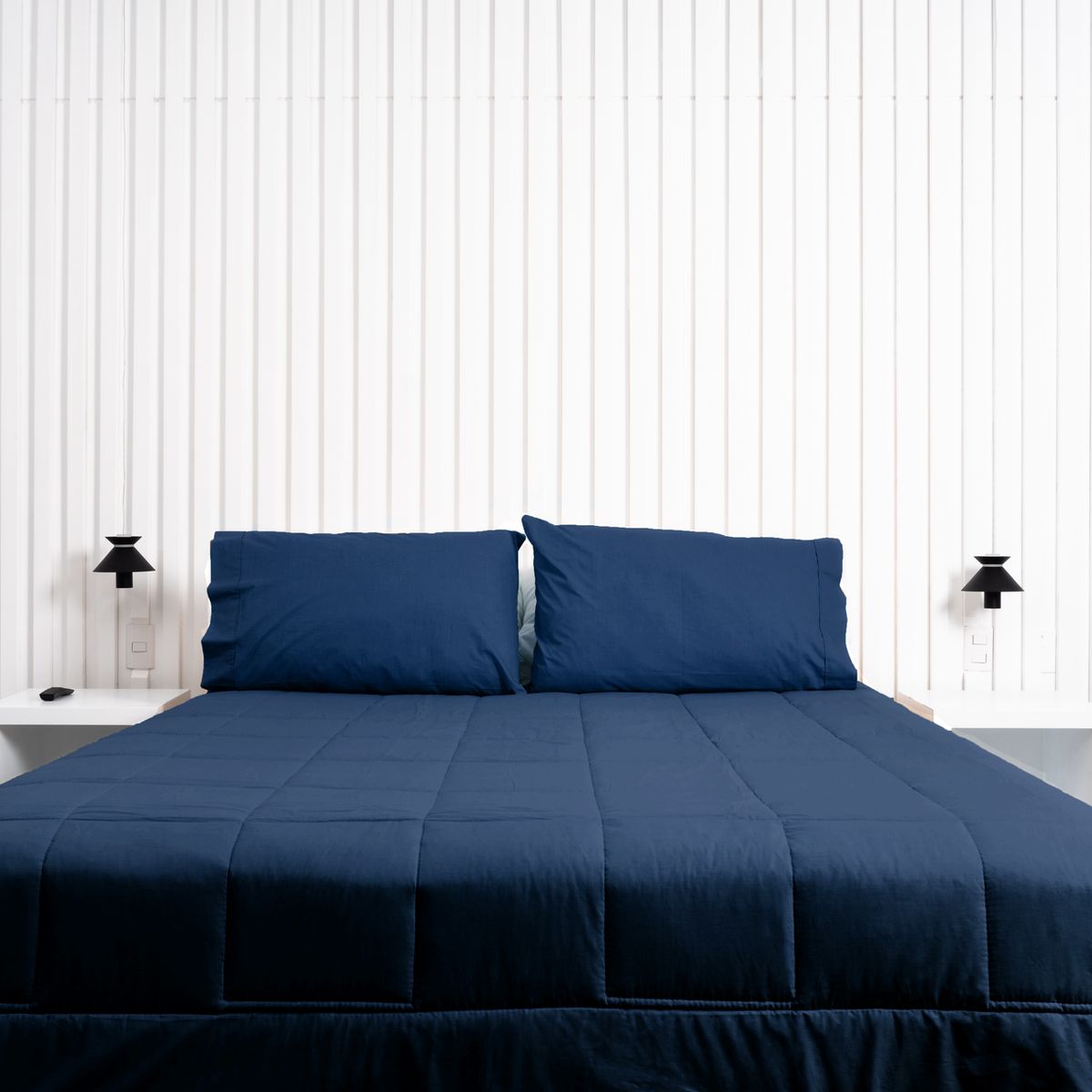 COBITEX HOME - Plumón azul marino hipoalergénico 1.5 plz cobitex 100 algodón