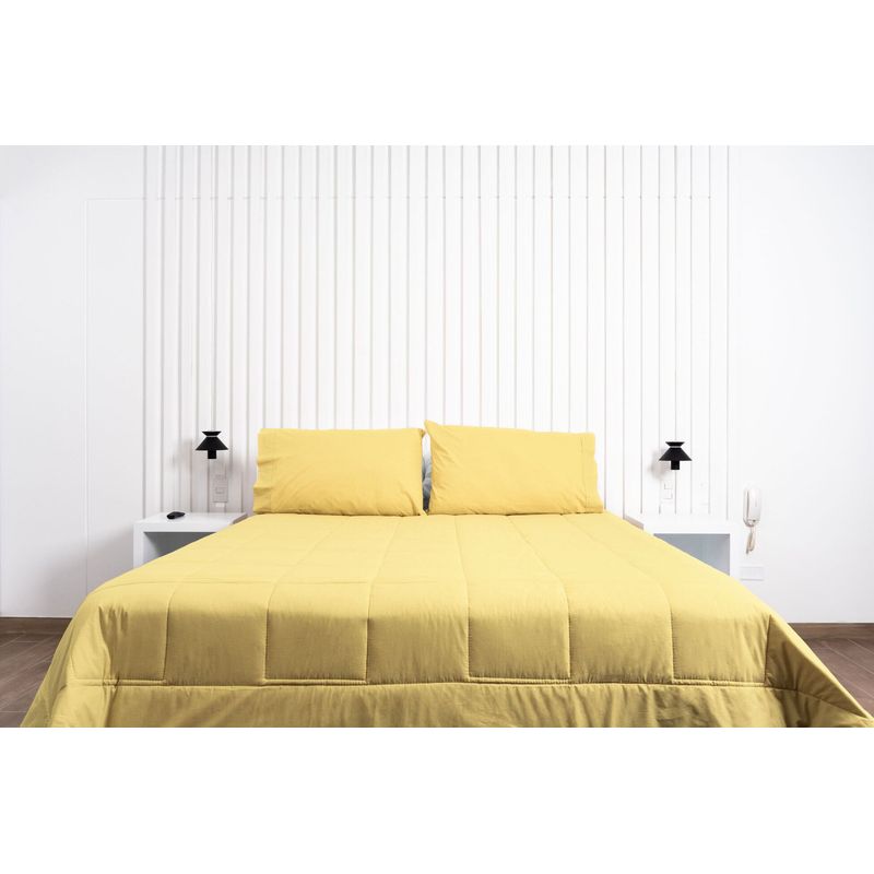 COBITEX HOME - Plumón amarillo hipoalergénico King cobitex 100 algodón.
