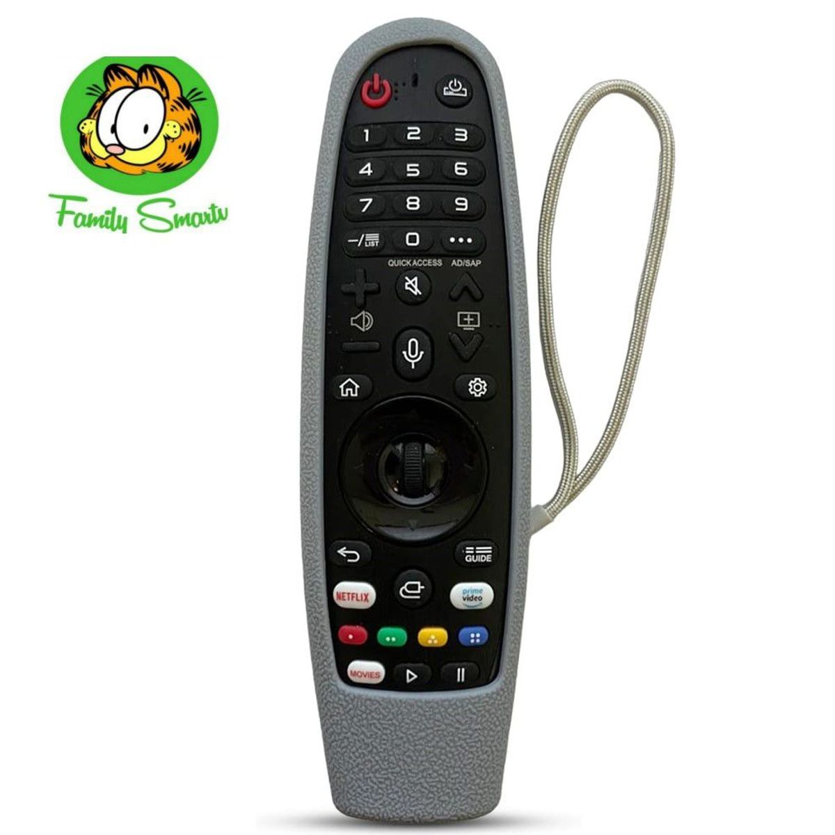 GENERICO - Funda Genérica De Silicona Para Control Remoto Lg Plomo Abierta