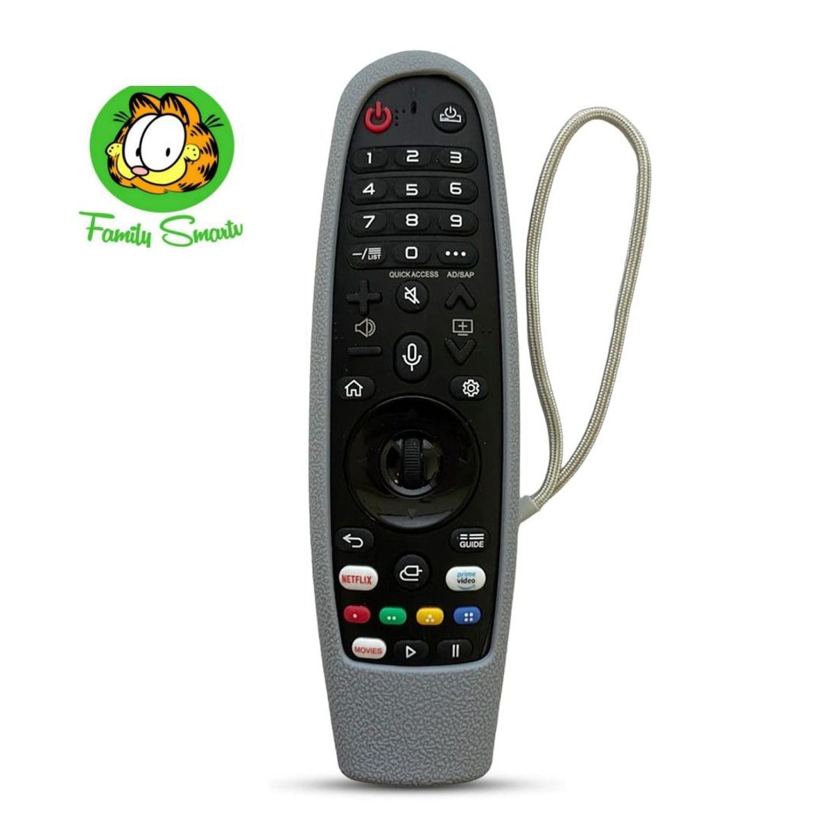 GENERICO - Funda Genérica De Silicona Para Control Remoto Lg Plomo Abierta