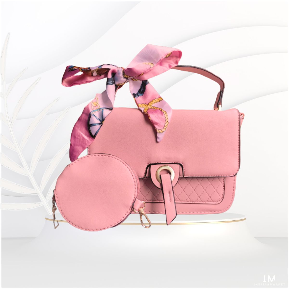 GENERICO - Cartera bolso con monedero cuero PU mujer