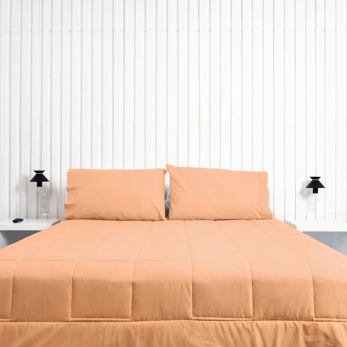 COBITEX HOME - Plumón melón hipoalergénico Queen cobitex 100 algodón.