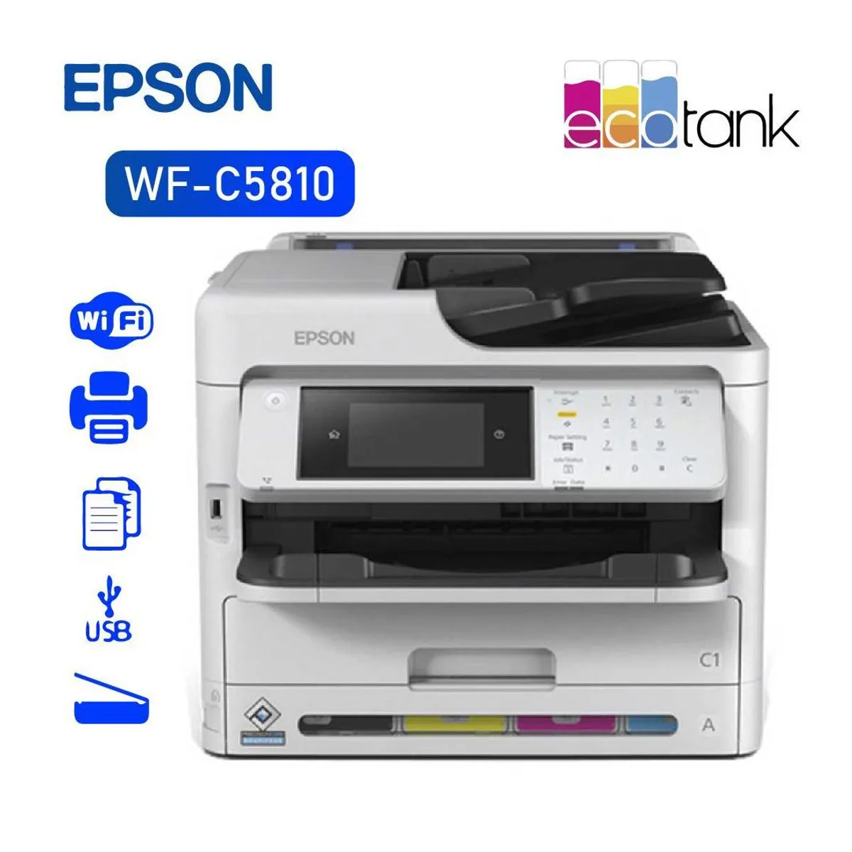 EPSON - Impresora todo en uno Epson WorkForce Pro WF-C5810 DUPLEX ULTRA VELOZ