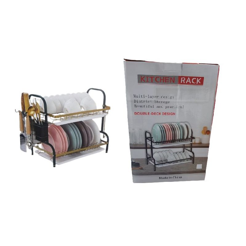 GENERICO - Rack de cocina Escurridor 2 niveles para vajilla y platos