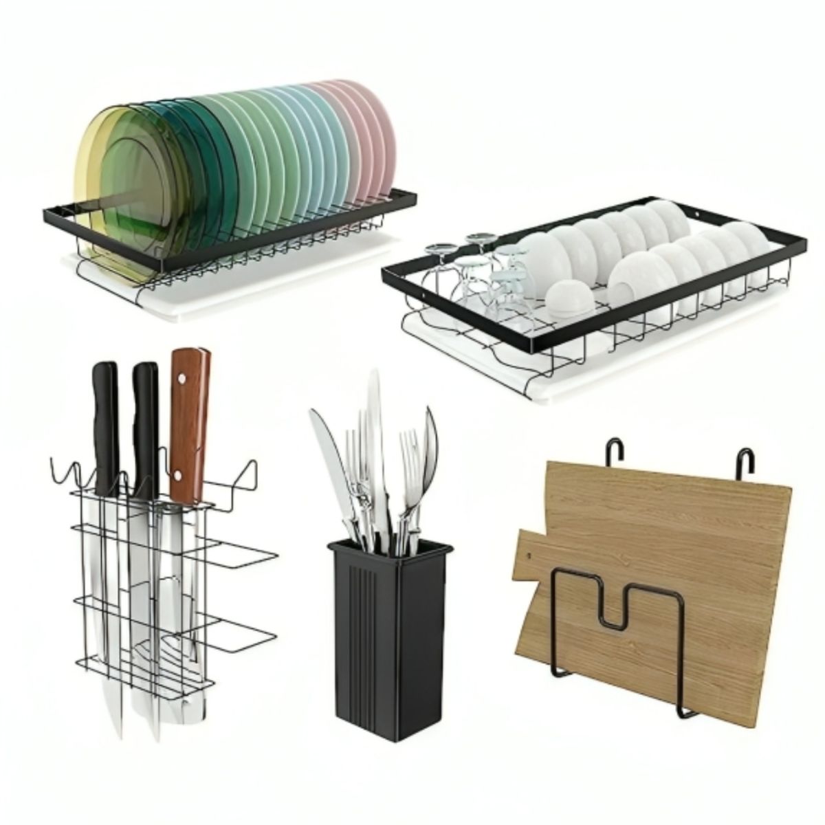 GENERICO - Rack de cocina Escurridor 2 niveles para vajilla y platos