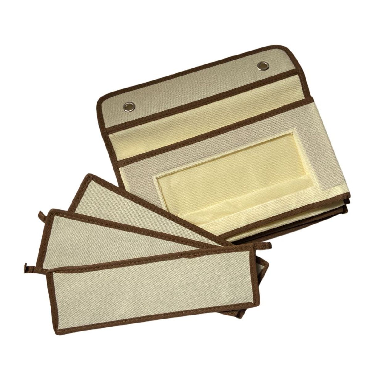 GENERICO - Colgador de tela con transparencia organizador para el hogar - CREMA