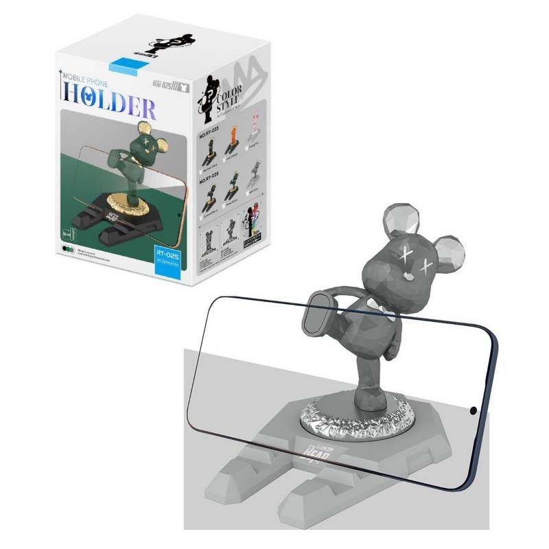 GENERICO - Soporte de teléfono universal diseño de ratón - Gris