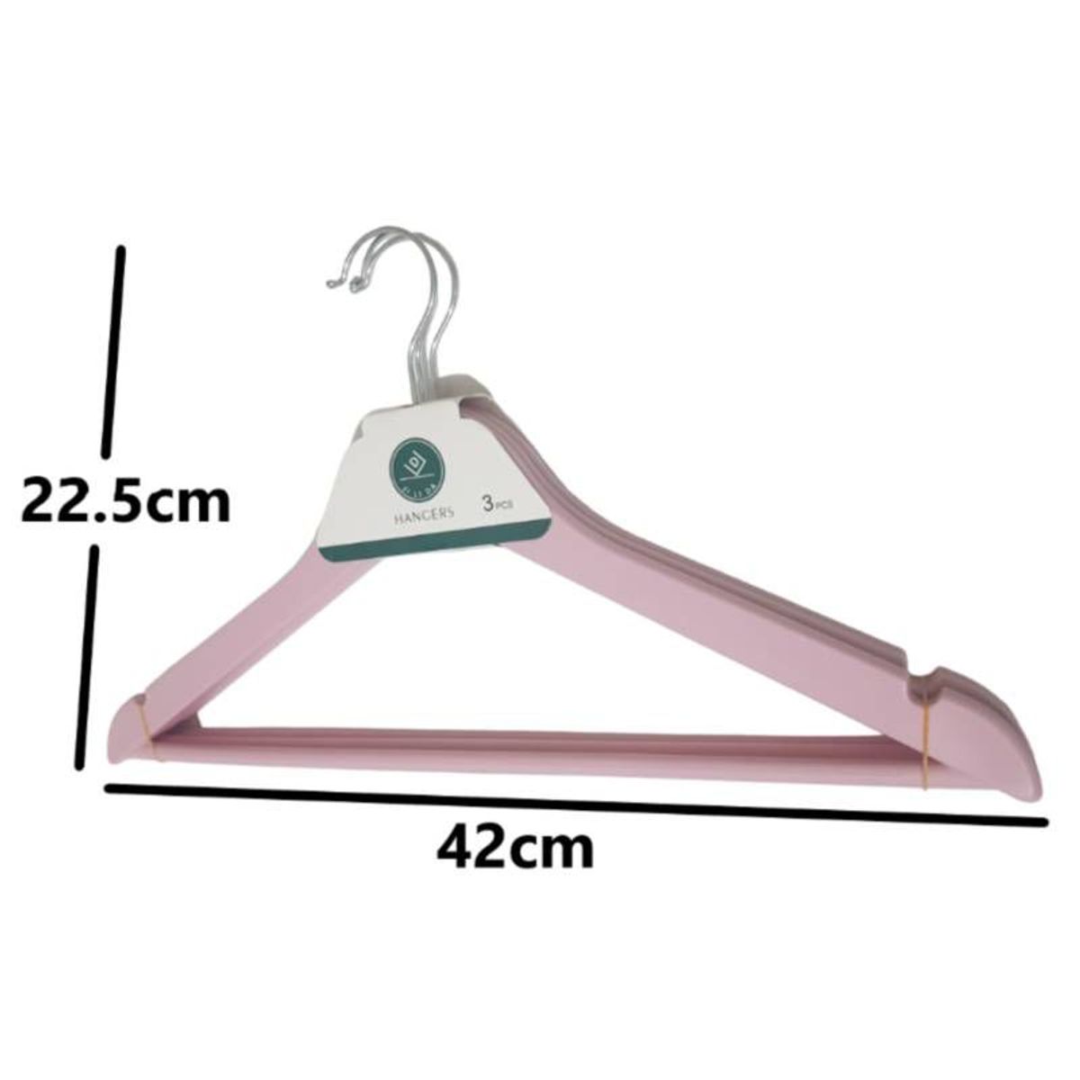 GENERICO - Pack 3 perchas colgantes organizador de ropa  ROSADO