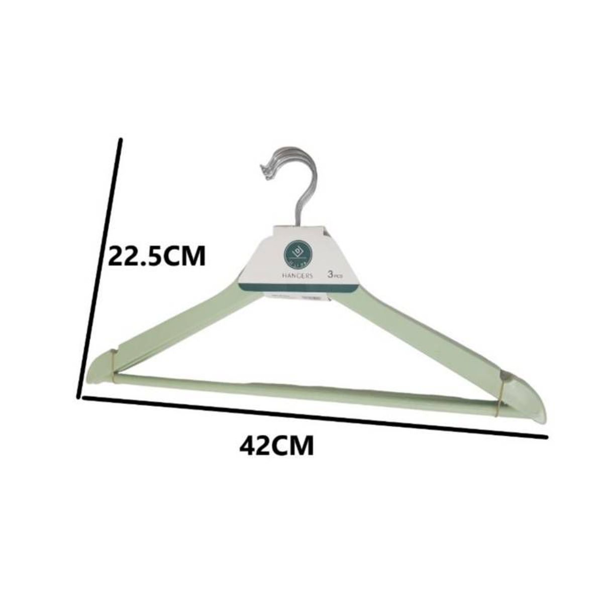 GENERICO - Pack 3 perchas colgantes organizador de ropa  VERDE