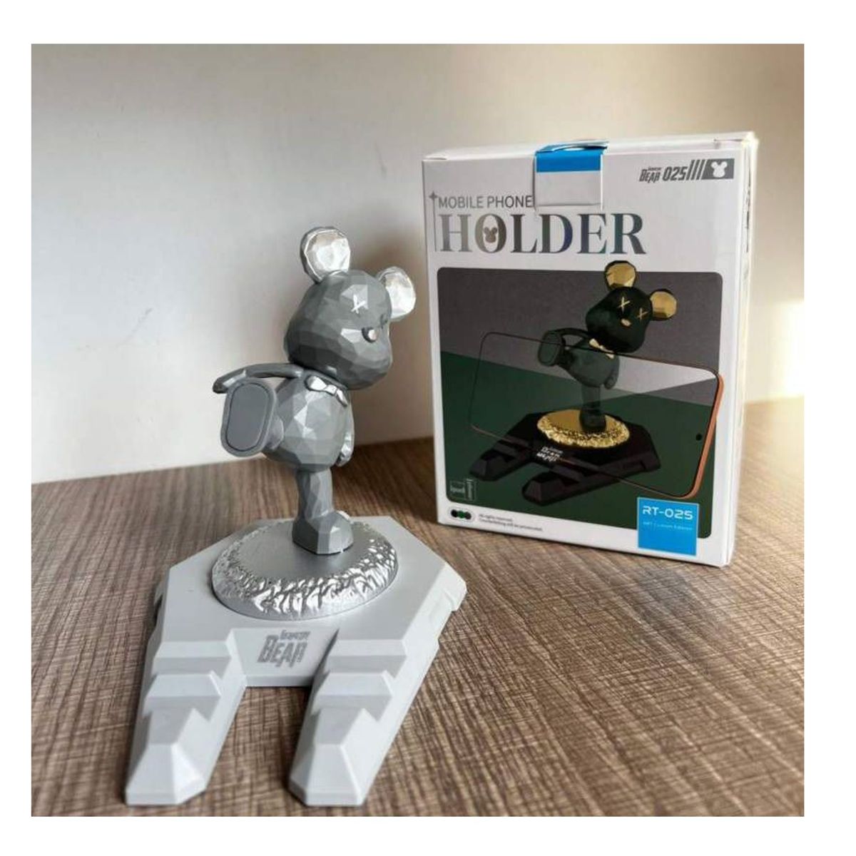 GENERICO - Porta celular soporte universal diseño de ratón - Gris