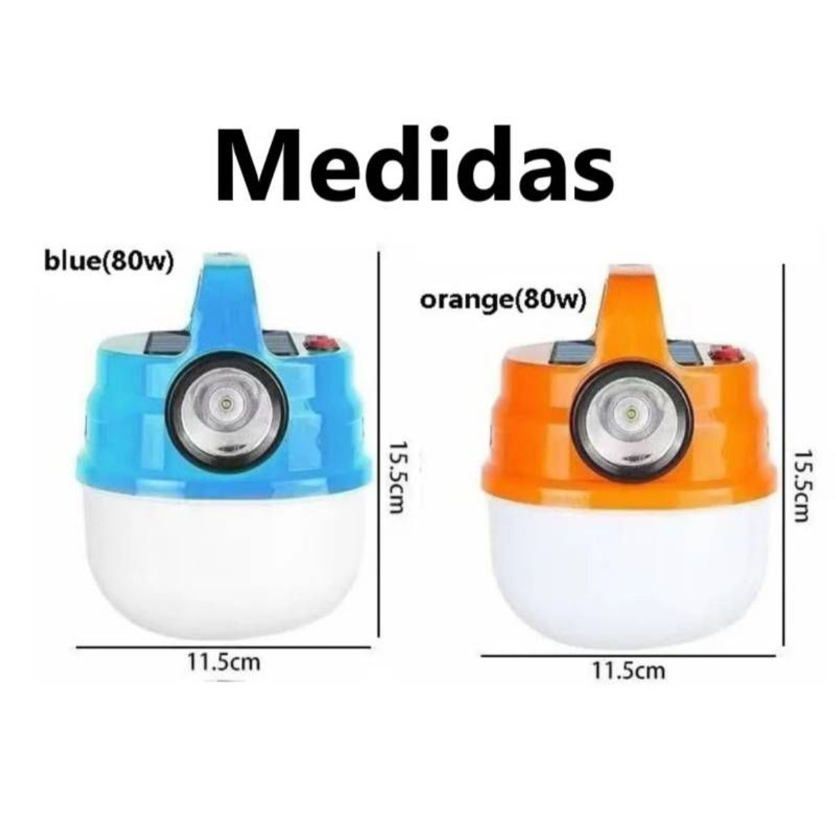 GENERICO - Linterna recargable con panel solar Portatil AZUL