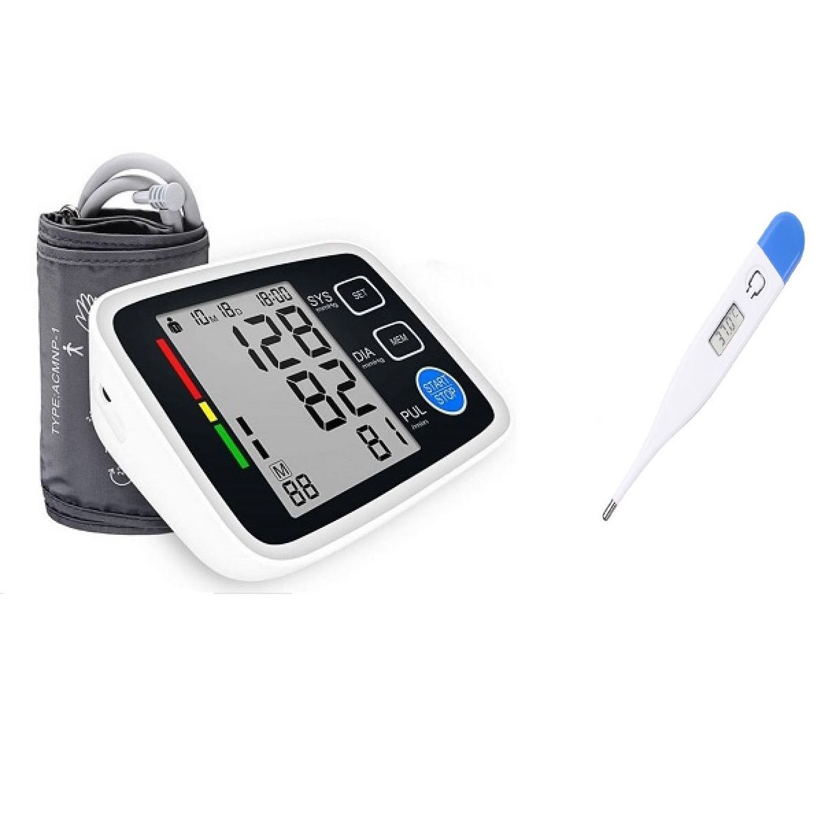 GENERICO - TENSIOMETRO DIGITAL MAS TERMOMETRO DE REGALO