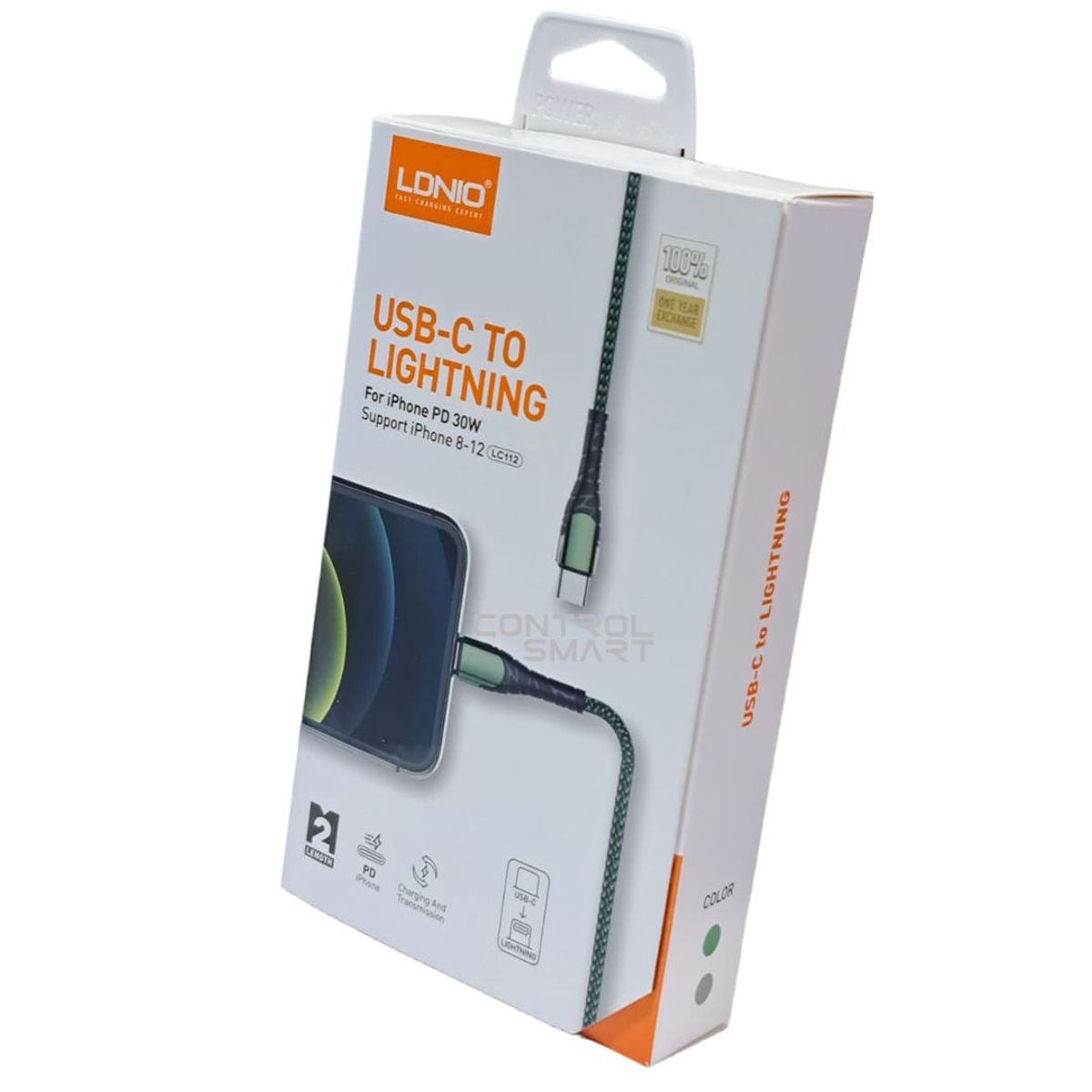 LDNIO - Cable USB-C a Lightning Para IPhone 14, 14 Pro, 14 Pro Max De 2mt