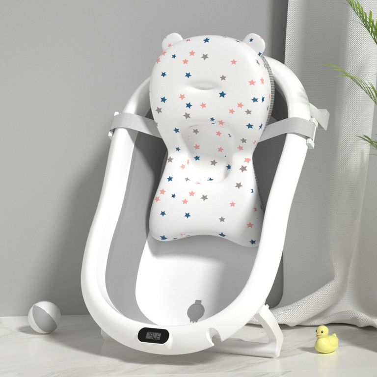 Bañera Plegable Bebe Bau00f1era Para Bebu00e9 Con Soporte De 84,5