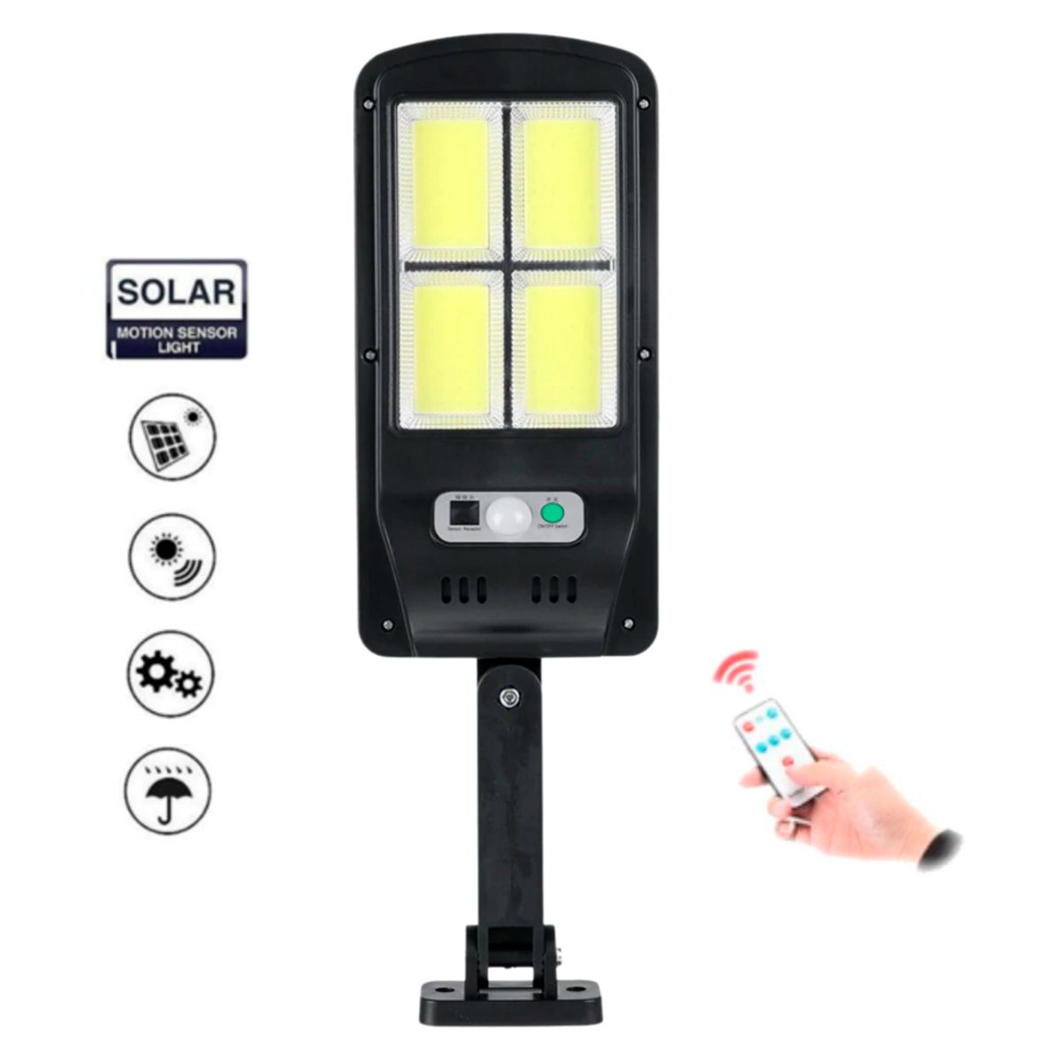 GENERICO - MINI LÁMPARA SOLAR 6 CELDAS 120 LED EXTERIOR FAROLA PORTATIL