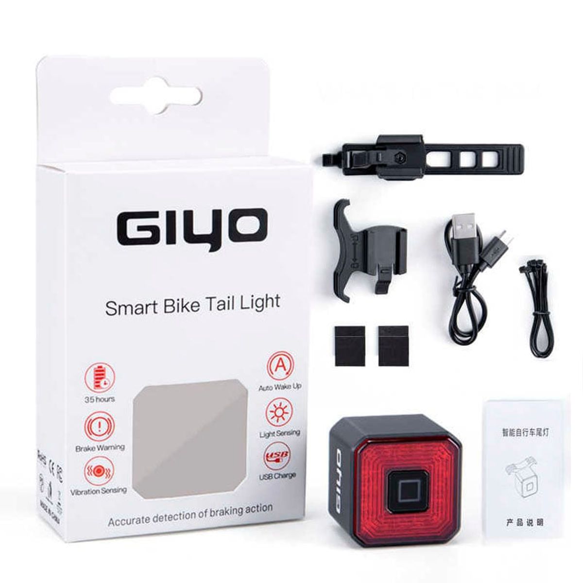 GIYO - Luz Led para bicicleta con 6 modos de cambio carga usb GIYO