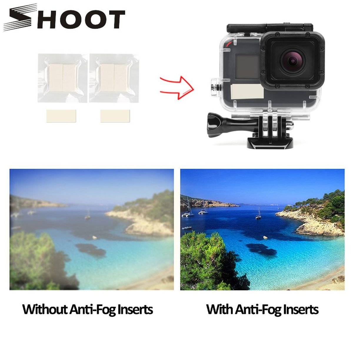 GENERICO - ANTIFOG ANTIEMPAÑO PARA CAMARAS DE ACCION 12 PCS