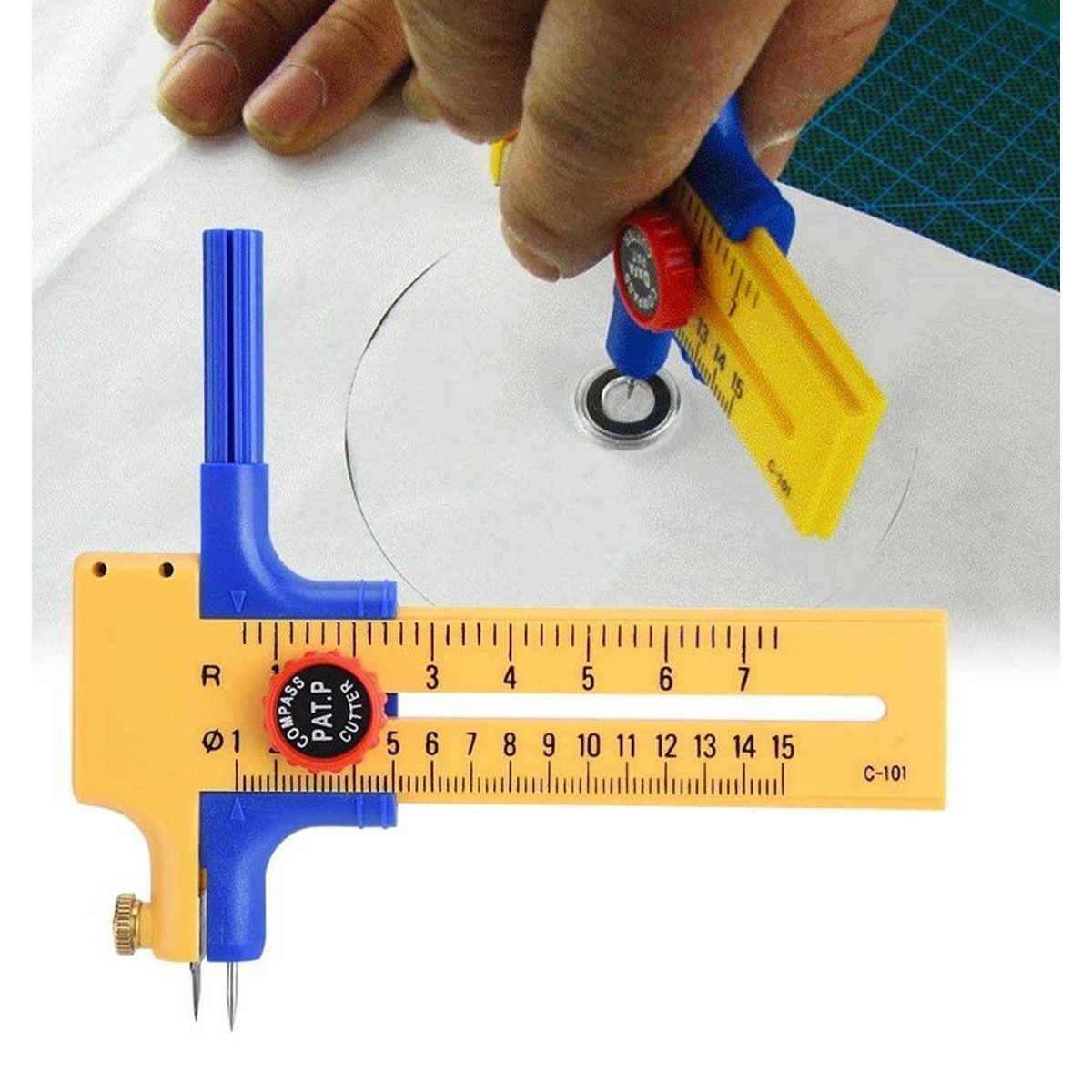 GENERICO - Compás Cutter 10mm-150mm Cortador De Circulos De Papel