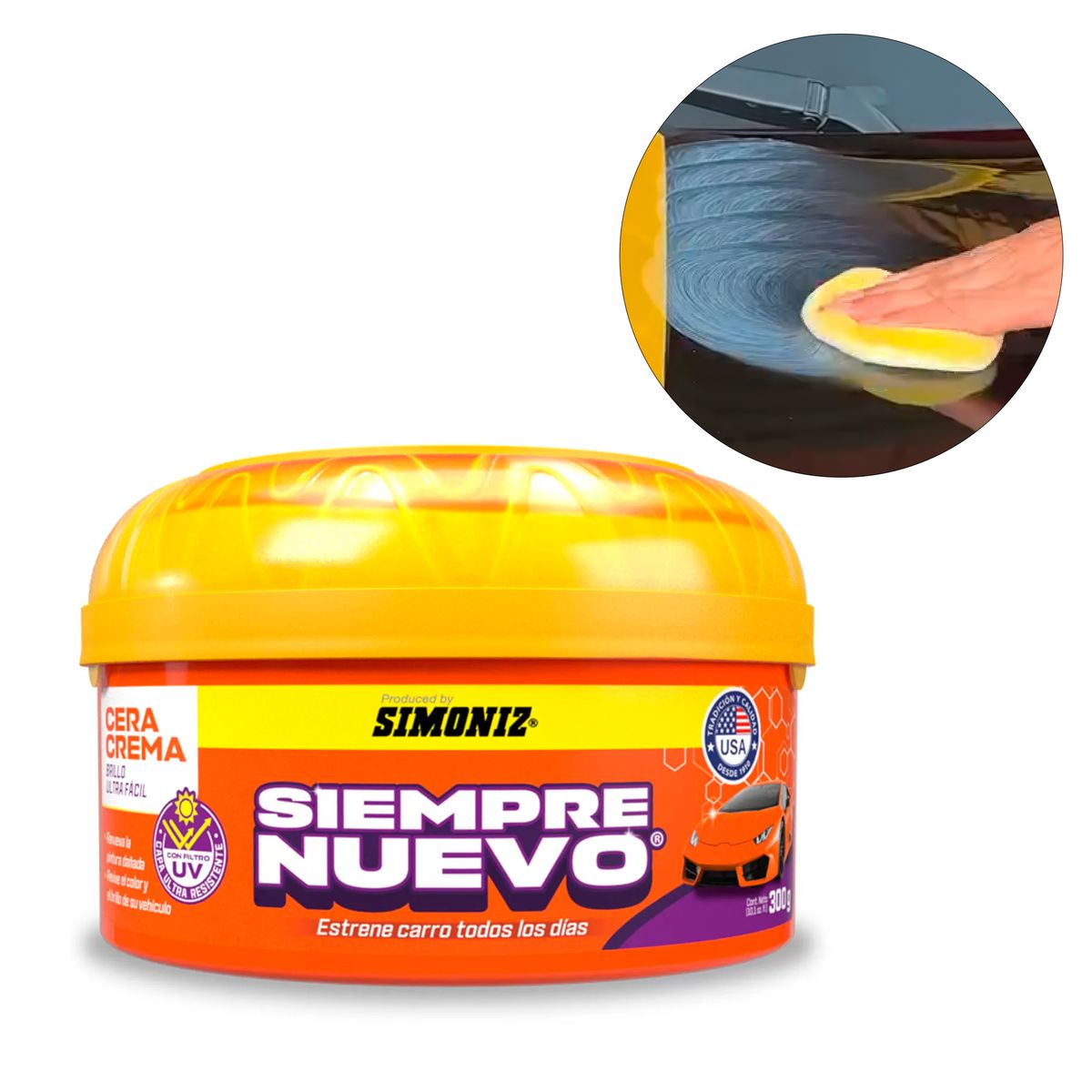 SIMONIZ - Cera Simoniz Siempre Nuevo Incluye Esponja 300g