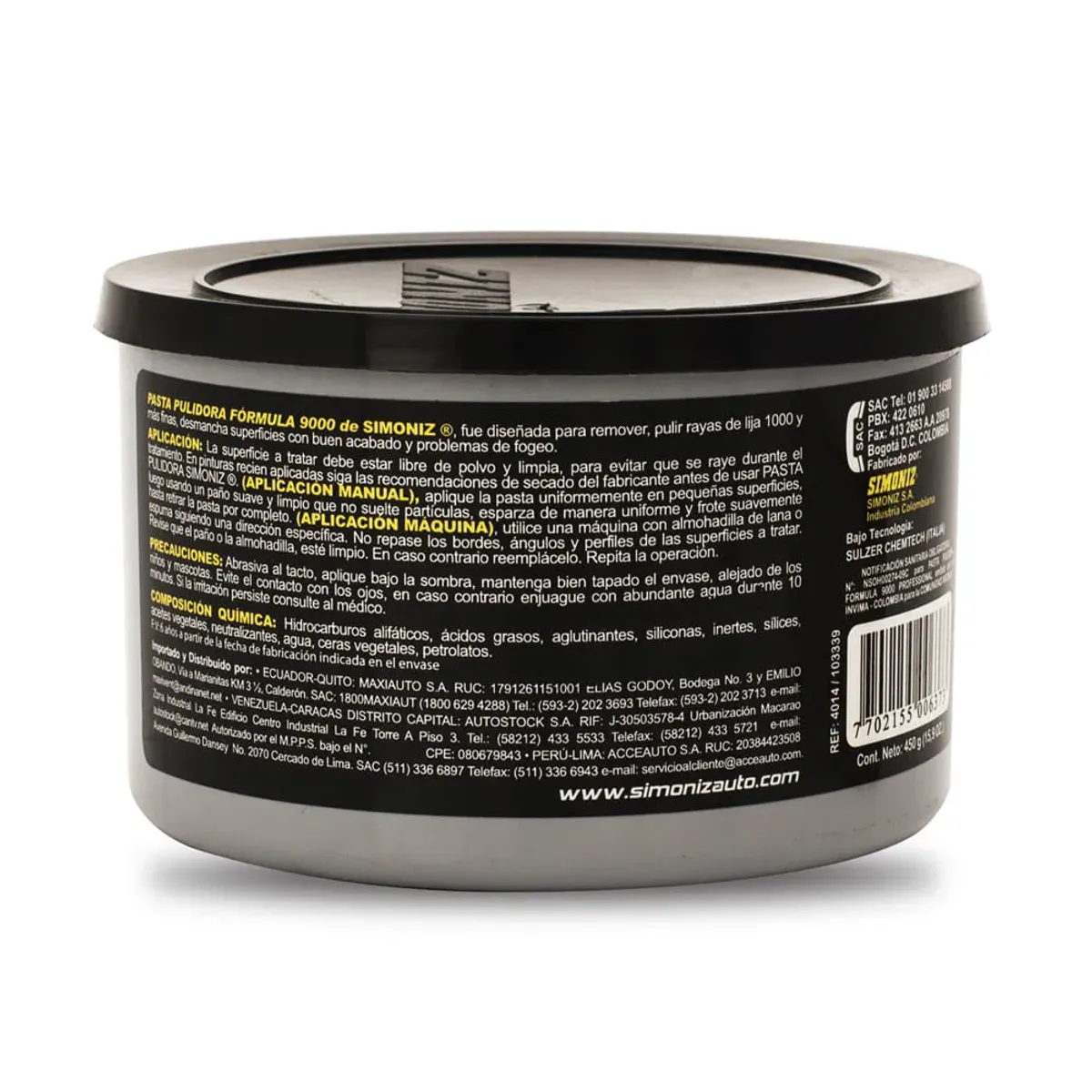 SIMONIZ - Pasta Pulidora Para Auto 450G Simoniz