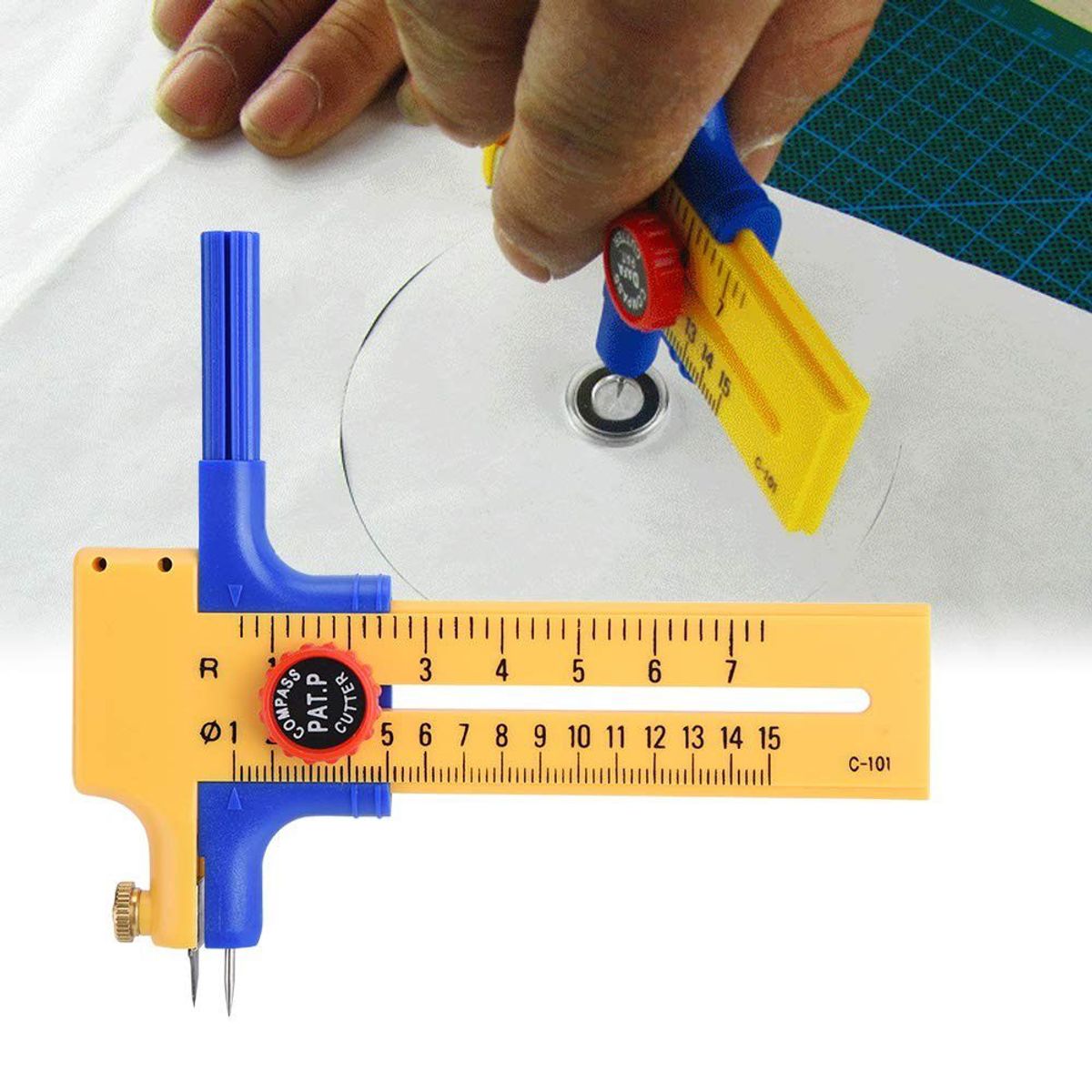 GENERICO - Cortador de Círculos Giratorio Compás Cutter 10mm-150mm