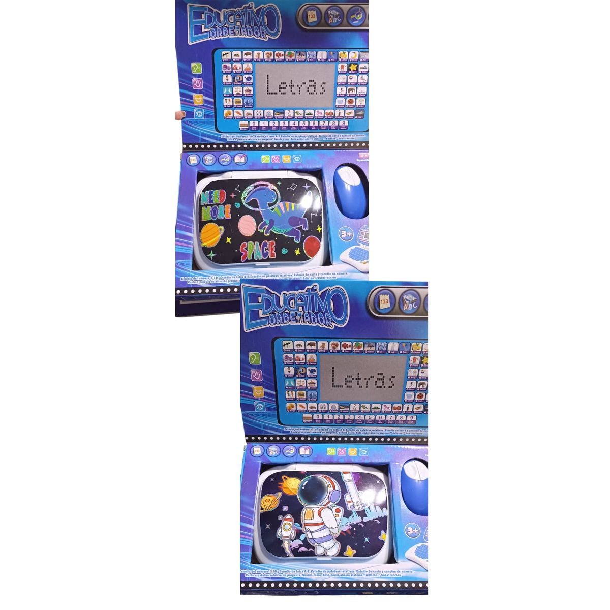 GENERICO - MINI LAPTOP EDUCATIVA  CON MOUSE NUEVOS MODELOS CELESTE