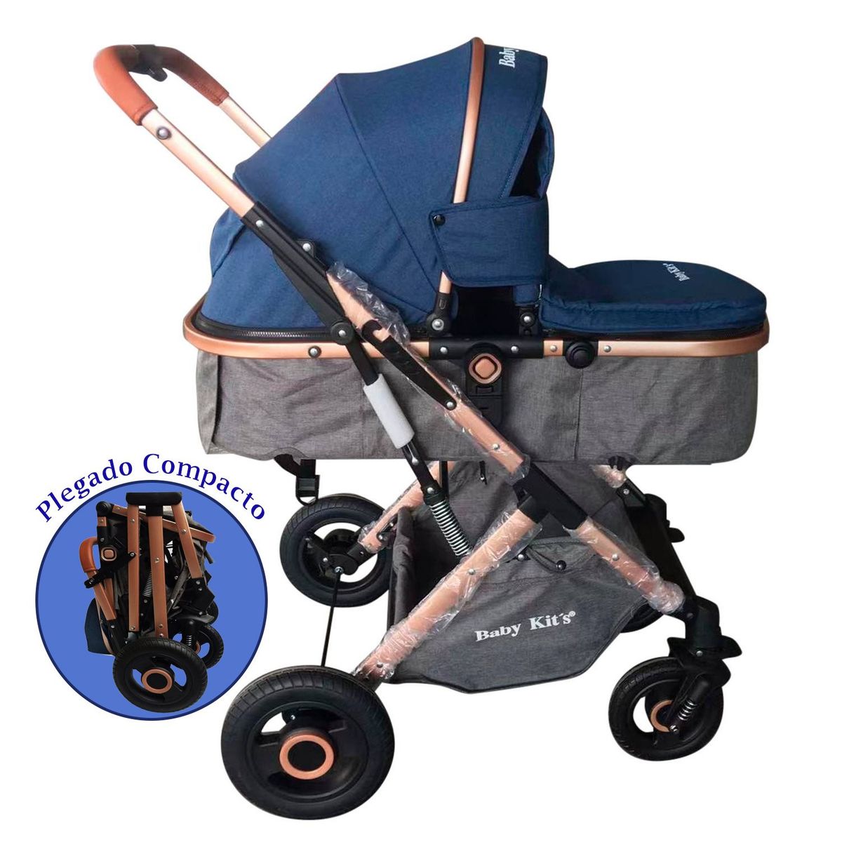 BABY KITS - Coche Moisés Baby Kits VOX T BK5062 Azul