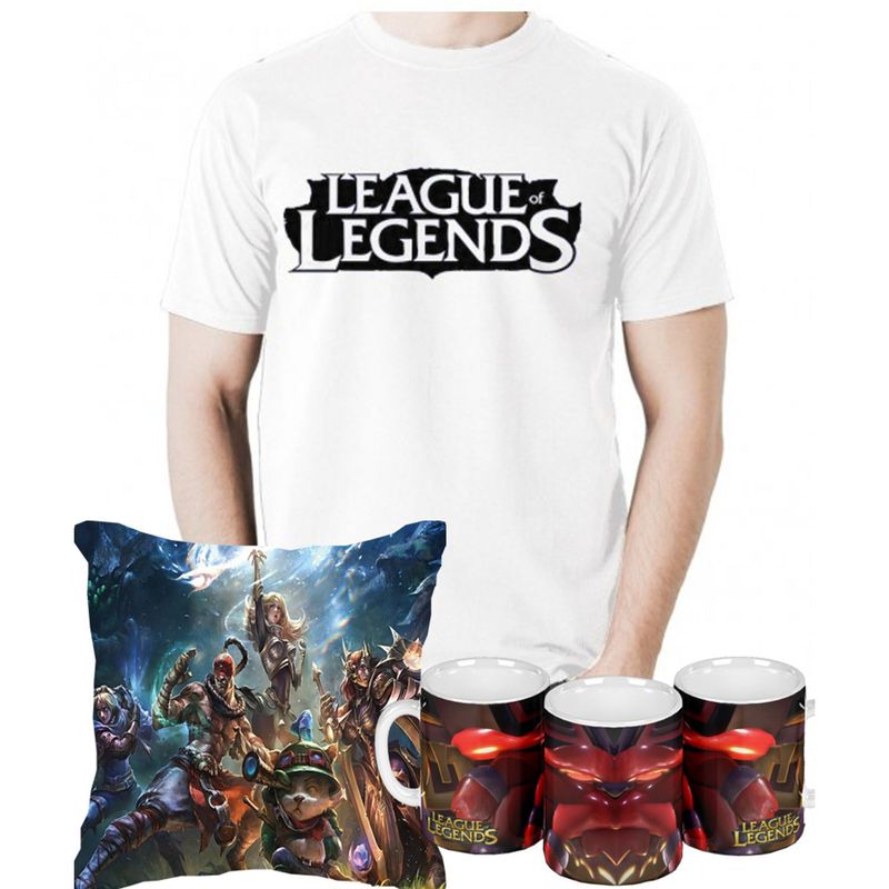 GENERICO - Pack regalo   league of legends  -  unisex blanco