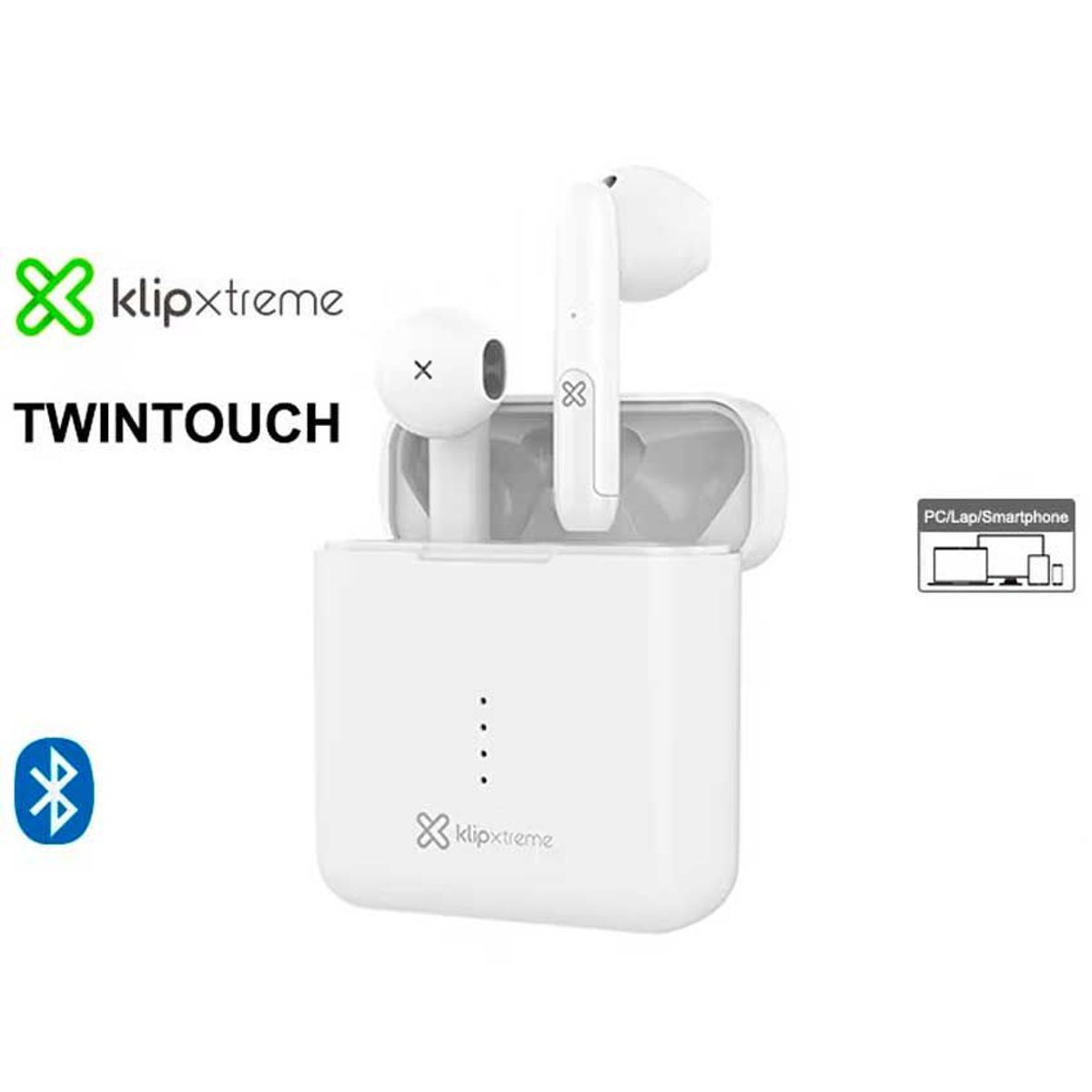 KLIP XTREME - Auricular Bluetooth KLIP XTREME TwinTouch KTE-010 Blanco