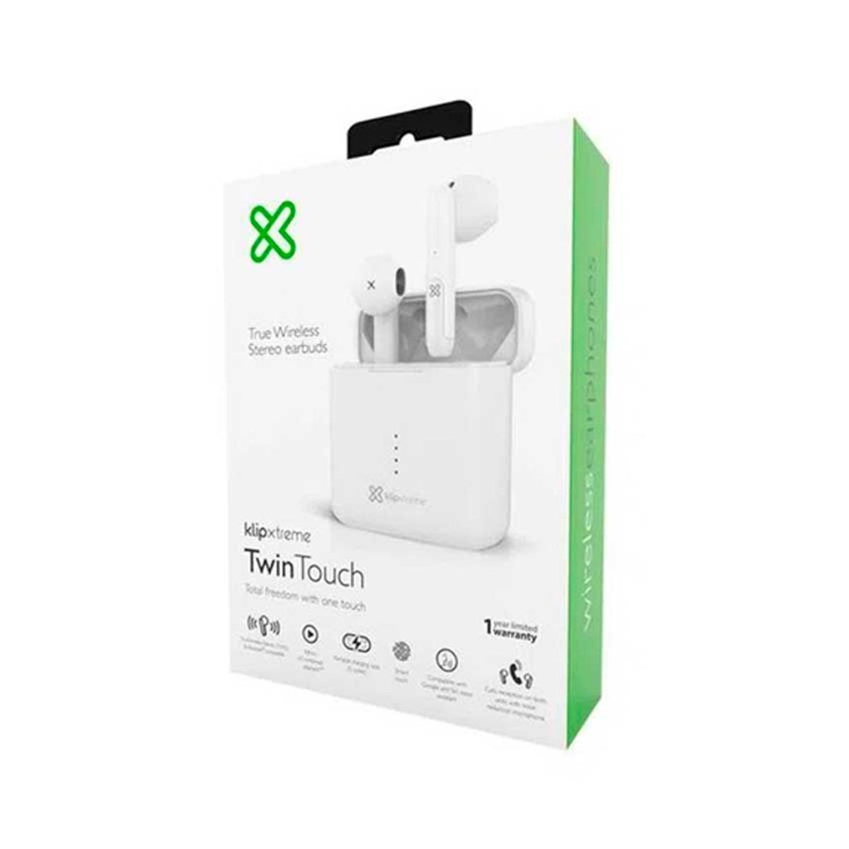 KLIP XTREME - Auricular Bluetooth KLIP XTREME TwinTouch KTE-010 Blanco
