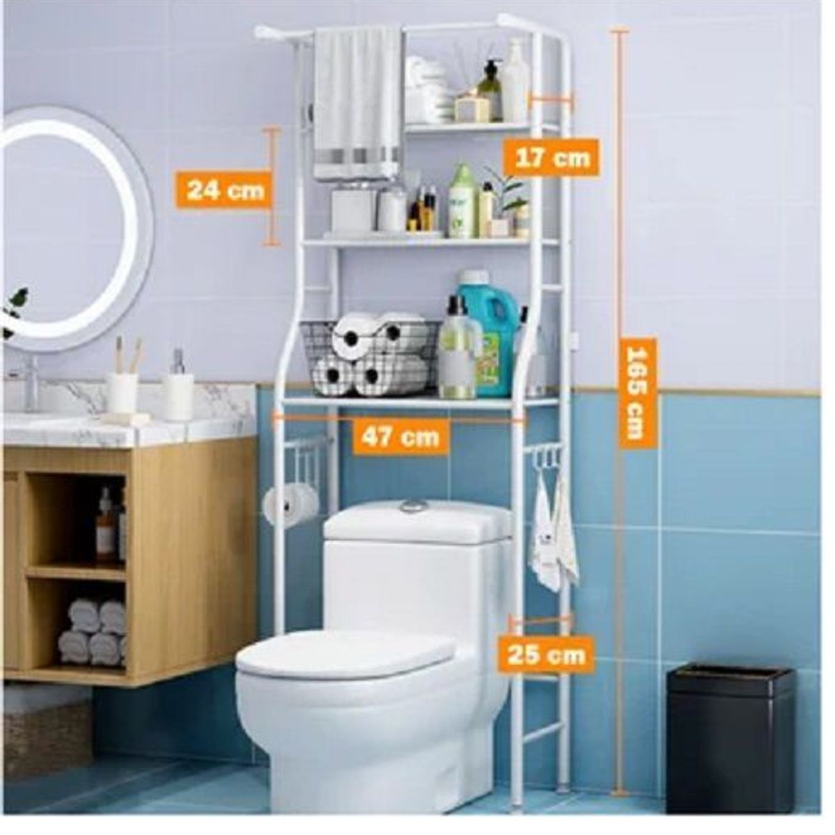 OEM - Organizador de Baño 3 Niveles y Esquinero de Ducha 4 Niveles