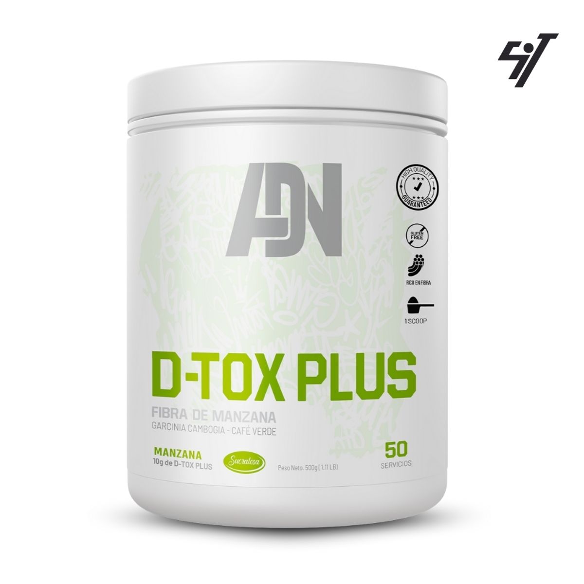 ADN - D-Tox Plus Adn Fiber Plus Fibra de Manzana 500gr