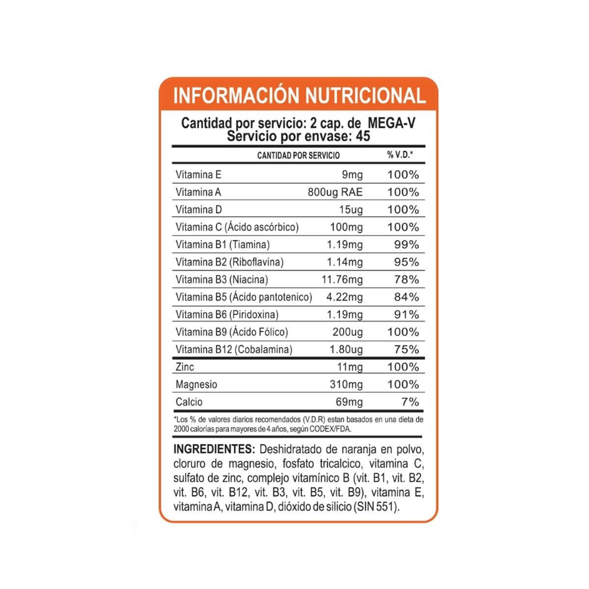 ADN - Multivitaminico Adn Mega V 100 Caps