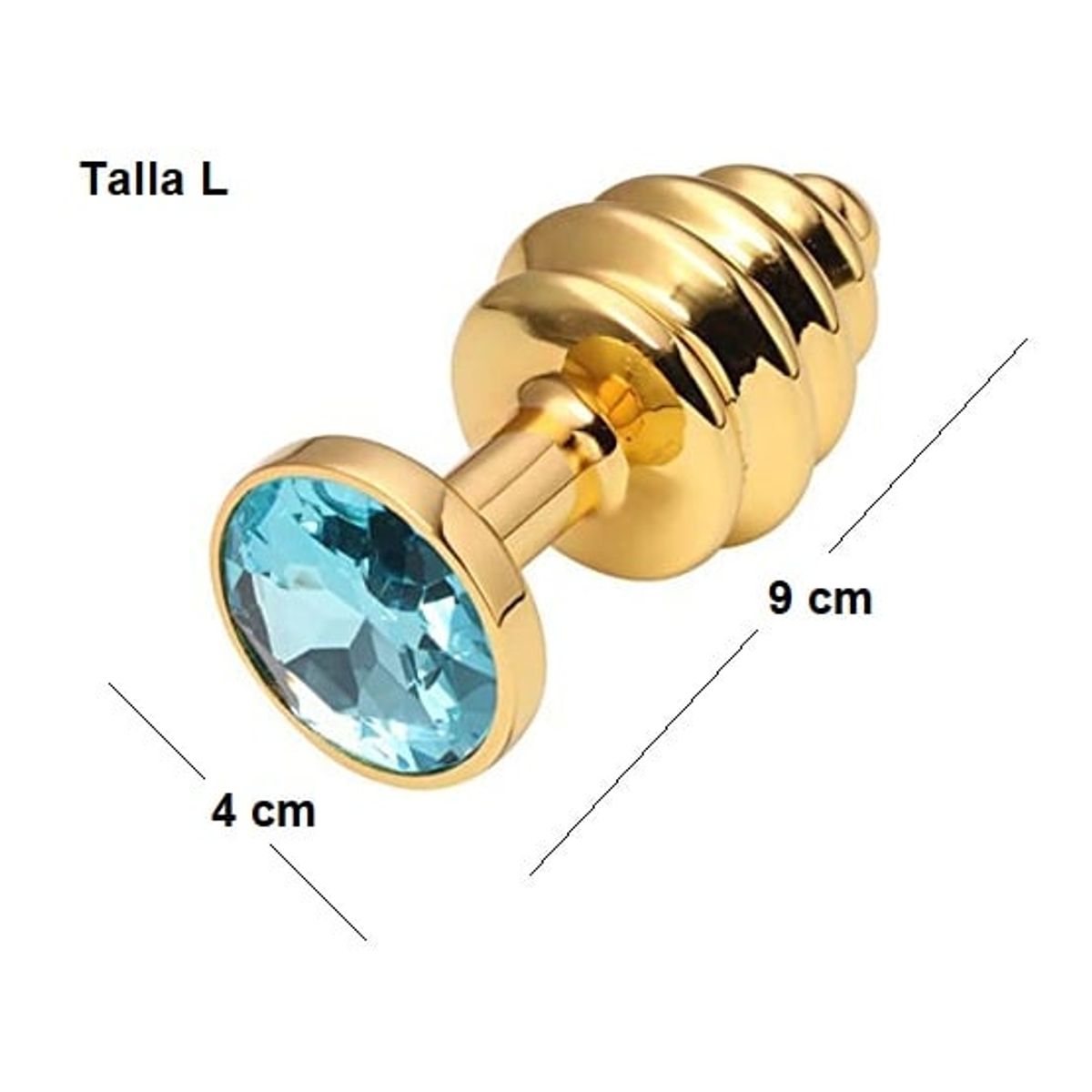 GENERICO - Butt Plug Anal Tallla L Tapón Sin Cola Unisex No Vibrador Consolador