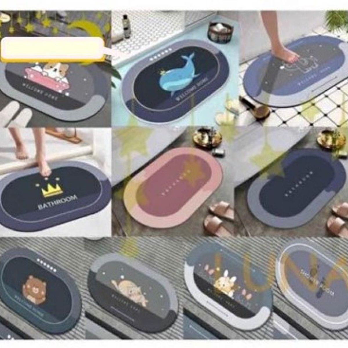 GENERICO - Piso  Absorbente  Secado Rápido Antideslizante kawai