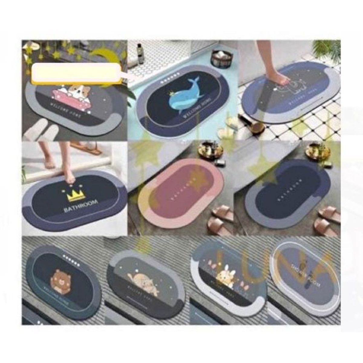 GENERICO - Piso  Absorbente  Secado Rápido Antideslizante kawai