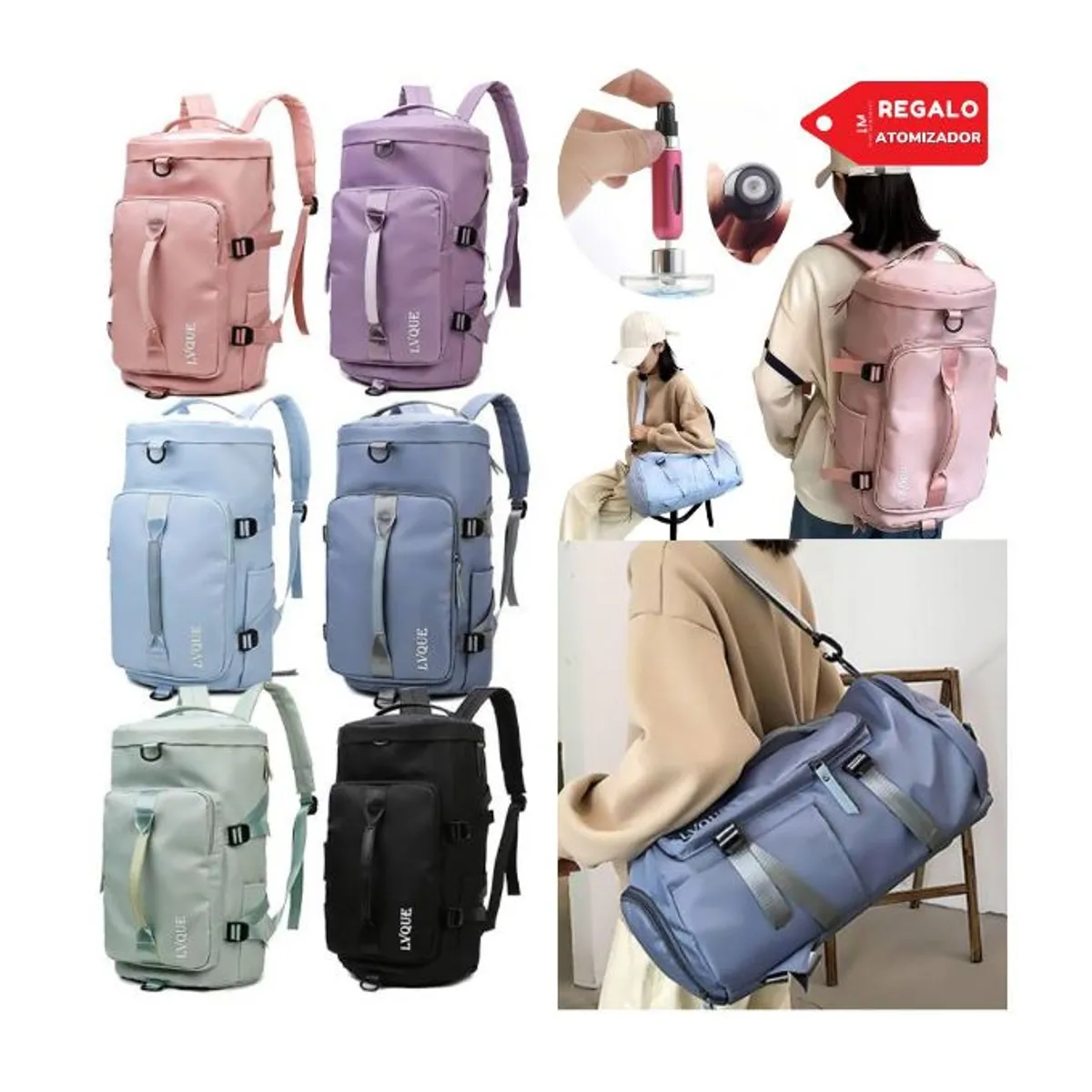 GENERICO - Mochila Bolso de Viaje Multiusos Bolsa de Gimnasio Maleta Deportiva