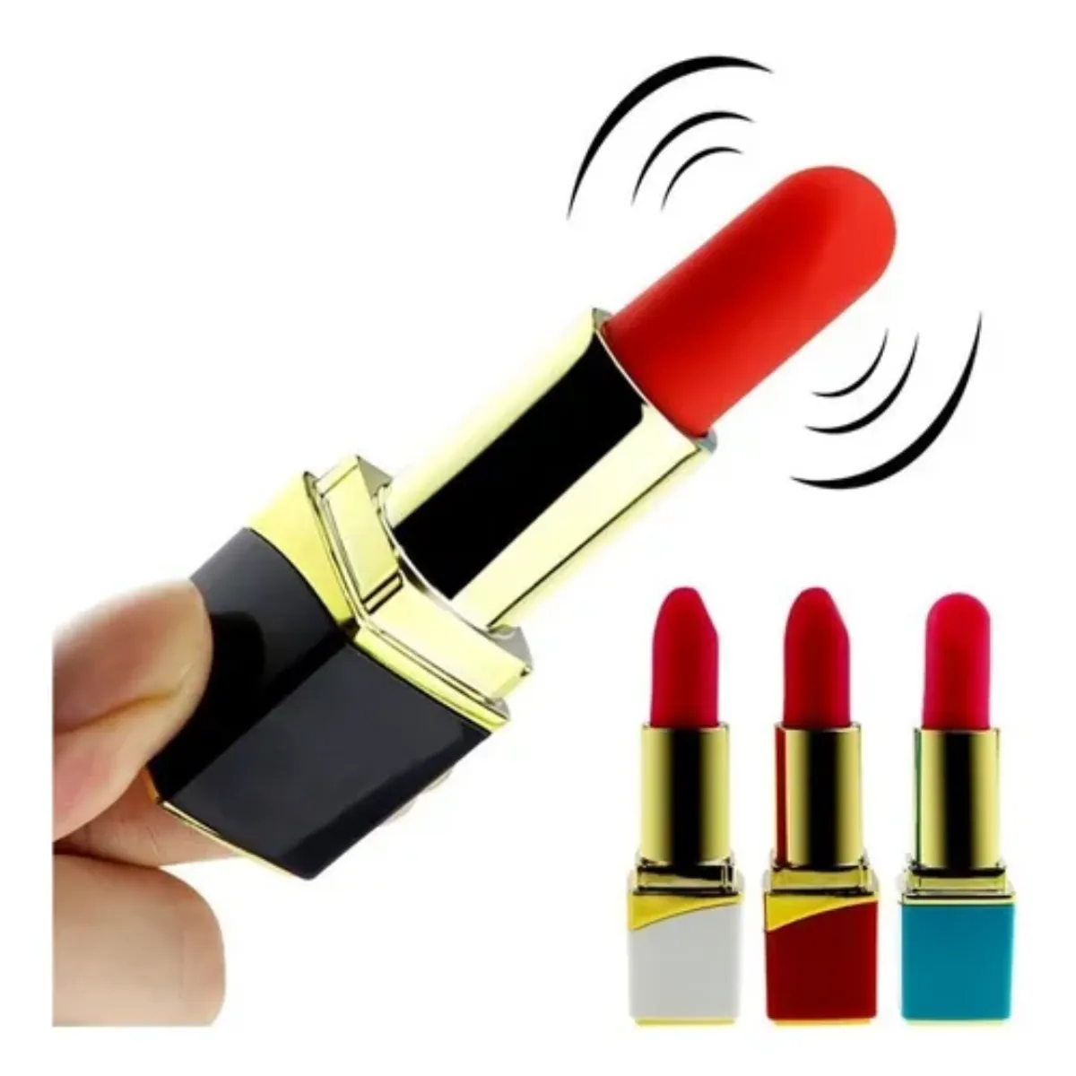 GENERICO - Vibrador Lápiz Labial Usb 10 Veloc Recargable