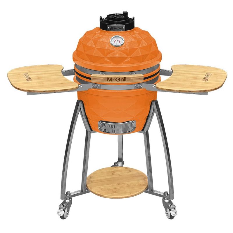 MR GRILL - Kamado Mr Grill 16″ Pulgadas Diamante Naranja