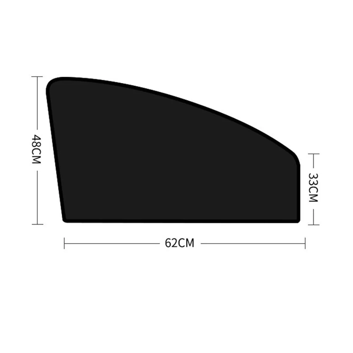 GENERICO - CORTINAS MAGNÉTICAS PARA AUTO CON PROTECCIÓN UV 4 PIEZAS