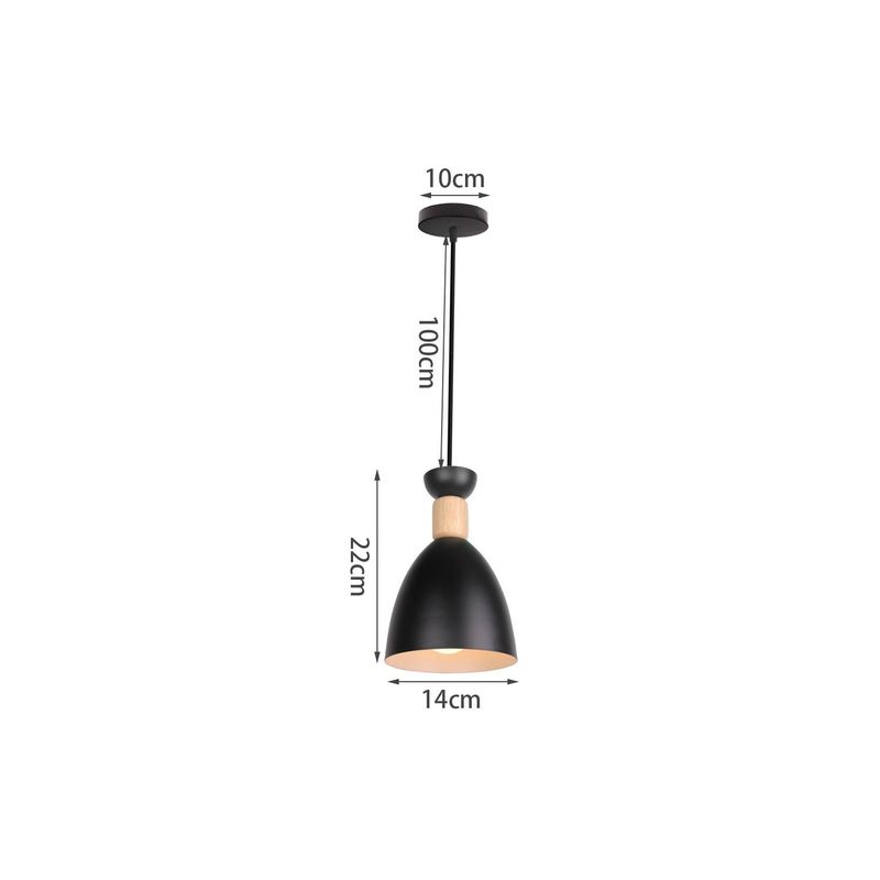 GENERICO - Lámpara colgante minimalista negro e27